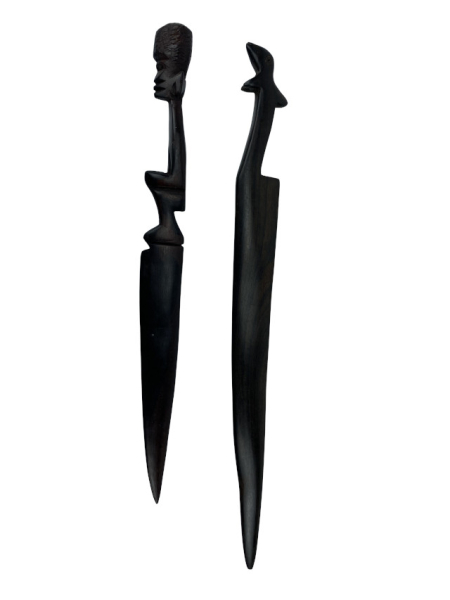 Brieföffner aus Ebenholz mit Ziergriff